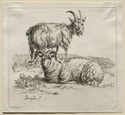 Carneiro e Cabra. de Nicolaes Pietersz. Berchem