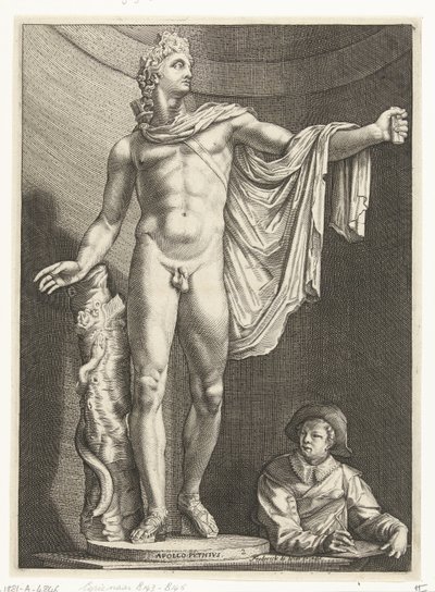 Miradouro Apollo
Apollo Pythivs (título sobre o objecto)
Três estátuas antigas em Roma depois de Goltzius (título da série) de Nicolaes de Bruyn