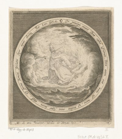 Primeiro dia da criação: Deus cria o céu e a terra
Da criação à expulsão do paraíso (título da série) de Nicolaes de Bruyn