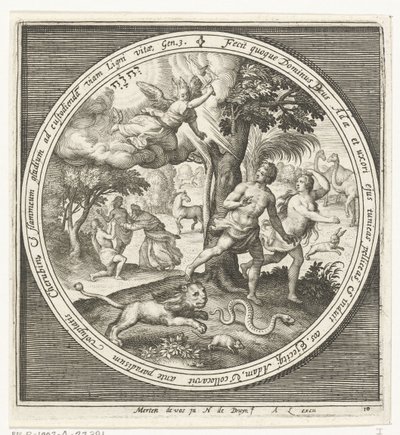 Expulsão do paraíso de Nicolaes de Bruyn