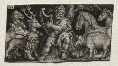 Orfeu Encantando os Animais, 1594. de Nicolaes de Bruyn