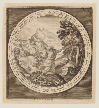 Terceiro Dia: A Criação da Terra e da Vegetação, desde a Criação até à Expulsão do Paraíso de Nicolaes de Bruyn