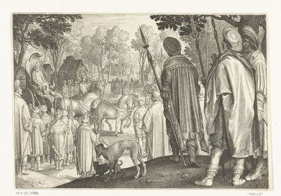 Procissão Triunfal de José na Carruagem do Faraó História de José (título da série) de Nicolaes de Bruyn