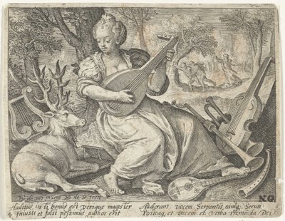 Sentido de audição
Cinco sentidos (título da série) de Nicolaes de Bruyn