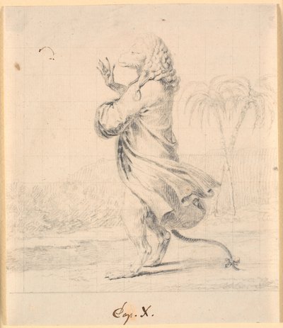 O presidente macaco na Martinia de Nicolai Abildgaard