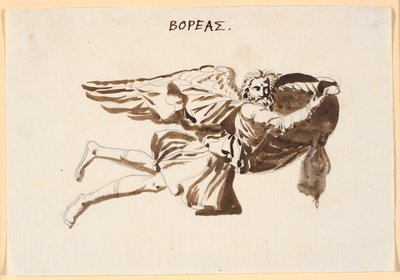 Bóreas. Projecto de alívio na torre dos ventos em Pamphilus e Davus em conversa de Nicolai Abildgaard