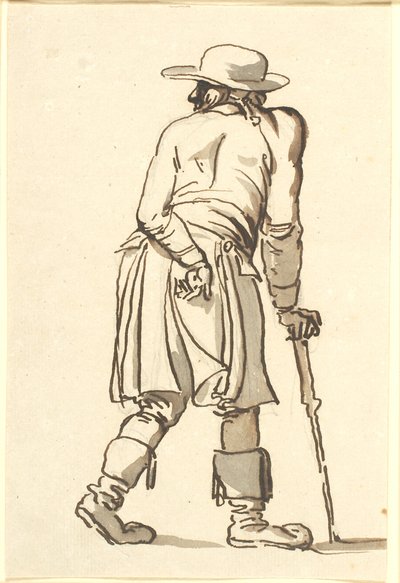 Um plebeu visto por trás de Nicolai Abildgaard