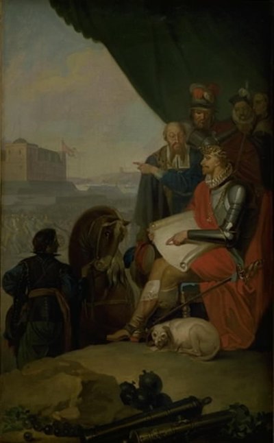 Frederik II constrói o Castelo de Kronborg em Elsinore de Nicolai Abildgaard