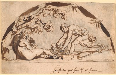 Hyrden Faustulus localizador Romulus e Remus de Nicolai Abildgaard
