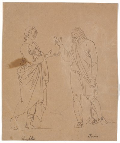 Pamphilus e Davus i samtale de Nicolai Abildgaard