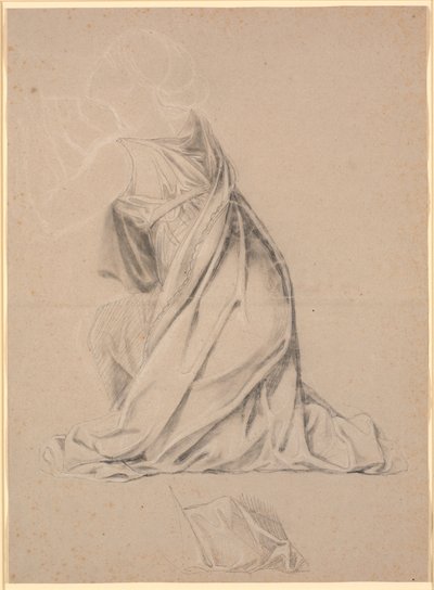 Estudo para a figura ajoelhada que simboliza Holstein na imagem de Christian I para Christiansborg de Nicolai Abildgaard