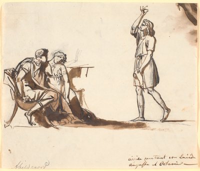Três figuras em vestido antigo de Nicolai Abildgaard