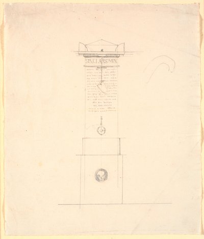 Projeto de suporte memorial para Sinclar (Sinclair) de Nicolai Abildgaard