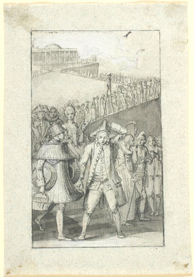 Projeto de ilustração para Johs. A história de Ewald "O templo da felicidade. Um sonho" na edição de seus escritos coletados de Nicolai Abildgaard