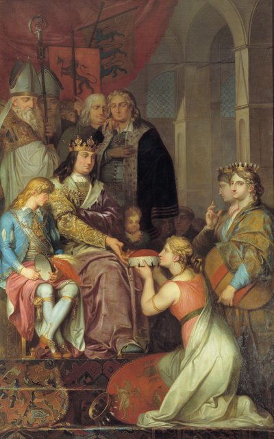 Christian I proclamando Holstein um Ducado em 1474, 1780. de Nicolai Abraham Abildgaard