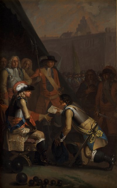 Magnus Stenbock Rende a Fortaleza de Tønning a Frederick IV em 1714, 1785. de Nicolai Abraham Abildgaard