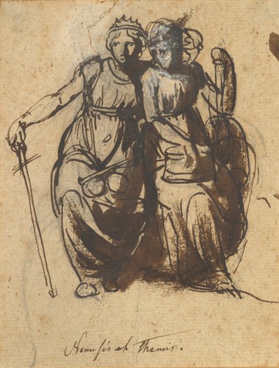 Nemesis e Themis, meados do século 18 e início do século 19. de Nicolai Abraham Abildgaard
