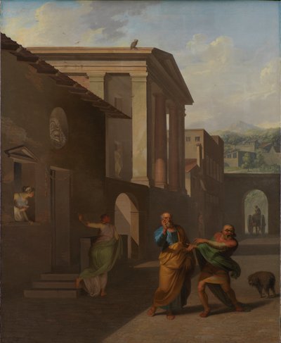 A Parteira se despedindo da garota de Andros de Nicolai Abraham Abildgaard
