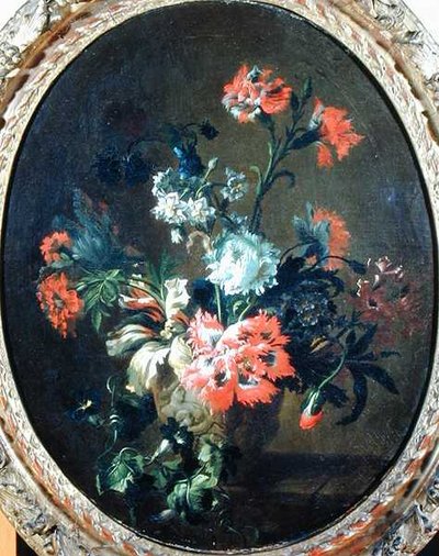 Flores em vaso de pedra (óleo sobre tela) de Nicolas (attr.to) Baudesson