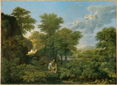 Le Printemps, ou le Paradis Terrestre - A primavera, ou o paraíso na terra ... de Nicolas (attr.to) Poussin