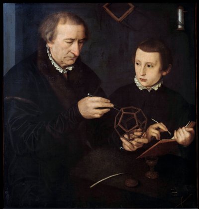 Retrato do calígrafo e matemático alemão Johann Neudorfer, o Velho (ou Johan Neudorffer I, o Velho de Nicolas (workshop) Neufchatel