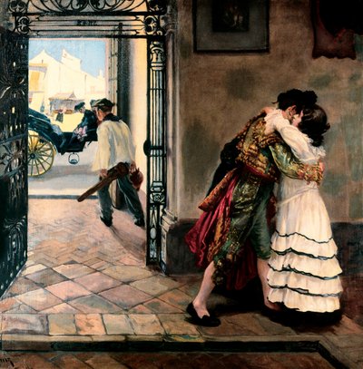 O adeus do toureiro. Pintura de Nicolas Alperiz (1865-1928), final do século XIX e início do século XX. Óleo sobre tela. Colecção privada. de Nicolas Alperiz