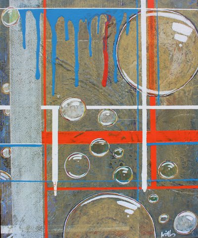 Bolhas em grelha abstrata de Nicolas Alsterdal