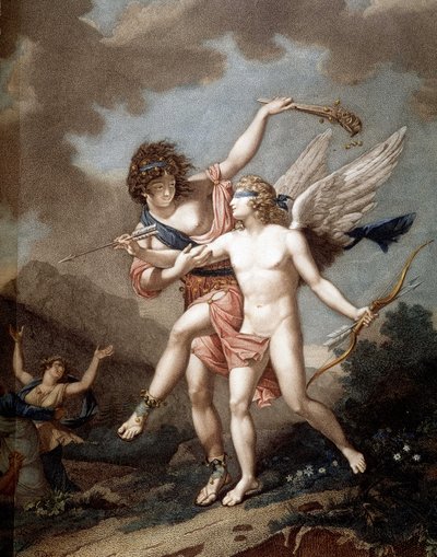 O amor conduzido pela loucura de Nicolas Andre (after) Monsiau