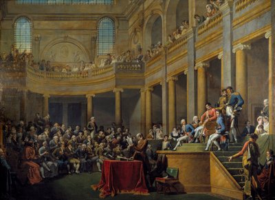 Consulado da República Cisalpina reunido na comitia em Lyon, 1808 de Nicolas Andre Monsiau