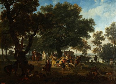 Henri IV e sua Suite Hunting, ca 1804 de Nicolas Antoine Taunay