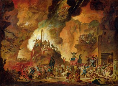 O triunfo da guilhotina no inferno de Nicolas Antoine Taunay