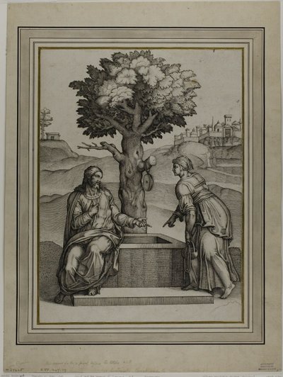 Cristo e a Mulher de Samaria de Nicolas Beatrizet