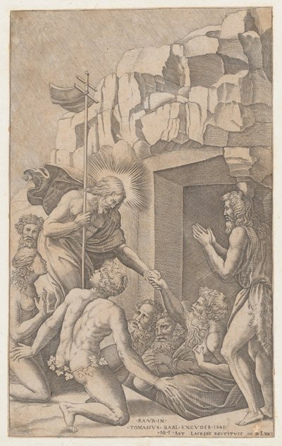 Cristo no Limbo, depois de Rafael, 1541., 1541. de Nicolas Beatrizet