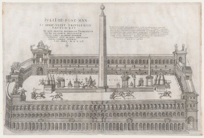Espelho da magnificência romana: Circus Flaminius, 1553., 1553 de Nicolas Beatrizet
