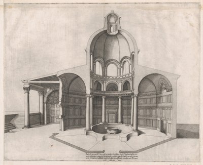 O Espelho Romano da Magnificência: Interior do Latrão, séc. XVI., séc. XVI. de Nicolas Beatrizet