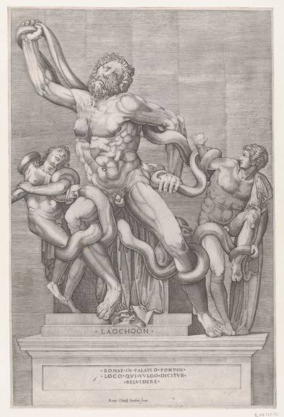Espelho da magnificência romana: Laocoonte, século XVI., século XVI. de Nicolas Beatrizet