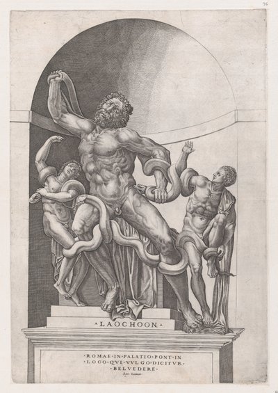 Espelho da magnificência romana: Laocoonte, século XVI., século XVI. de Nicolas Beatrizet