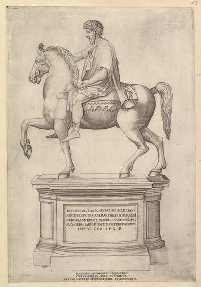 Espelho da magnificência romana: Marco Aurélio, século XVI. de Nicolas Beatrizet