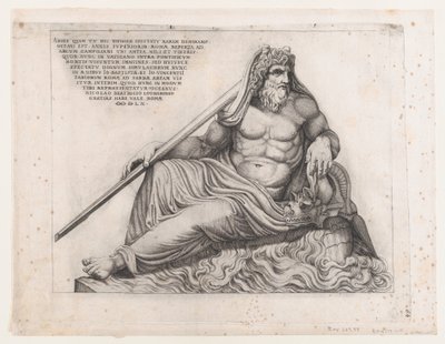 Espelho da magnificência romana: The Ocean God, 1560., 1560 de Nicolas Beatrizet