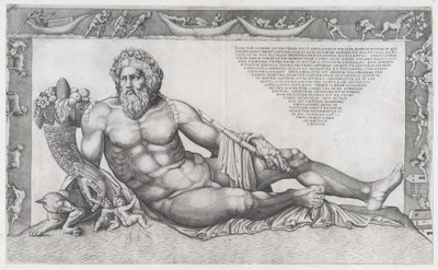 O Espelho Romano da Magnificência: O Tibre, meados do século XVI., meados do século XVI. de Nicolas Beatrizet