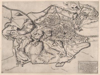 Speculum Romanae Magnificentiae: Vista de Roma do Oriente, século XVI., século XVI. de Nicolas Beatrizet