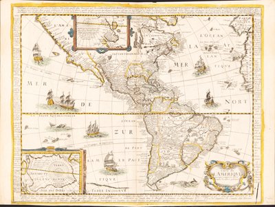 Mapa da América - corrigido, e aumentado, acima de todos os outros anteriores. LOC 2008622045 de Nicolas Berey