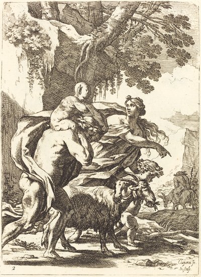 Fauno e bacante com uma criança de Nicolas Chapron