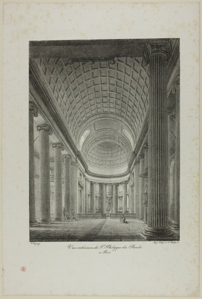 Vista interior de St. Philippe du Roule, Paris de Nicolas Chapuy