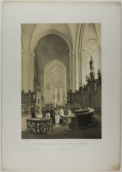 Vista do Coro da Catedral de Mainz, placa quatro de Allemande de Nicolas Chapuy