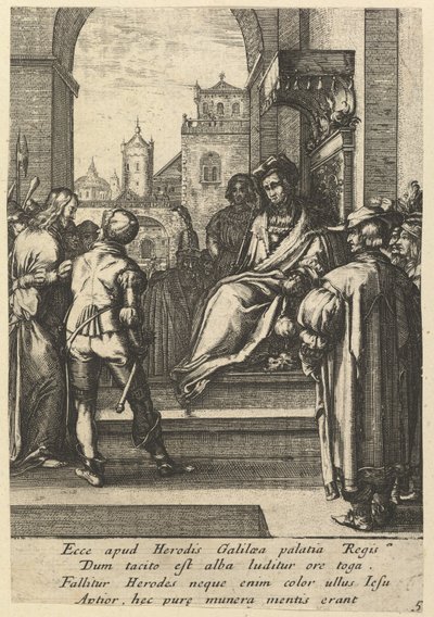 Cristo Diante de Pilatos, da Paixão de Cristo, meados do século XVII. de Nicolas Cochin