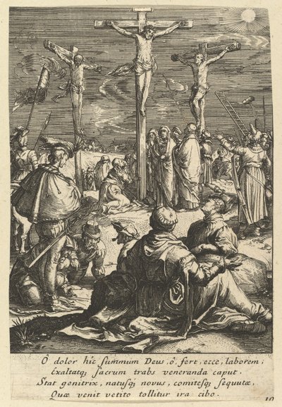 Cristo na cruz, de A paixão de Cristo, meados do século XVII. de Nicolas Cochin