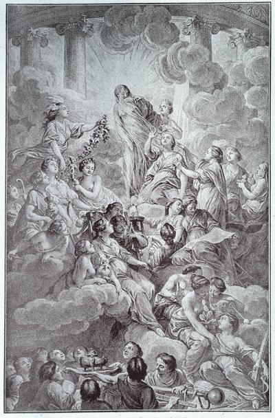 Frontispício da Enciclopédia de Denis Diderot (1713-1784) e Jean le Rond d