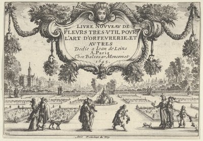 Placa de título, do Novo Livro de Flores Muito Úteis, 1645., 1645. de Nicolas Cochin