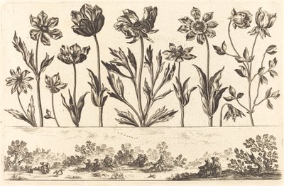 Impressão de flores nº 1 de Nicolas Cochin after Balthasar Moncornet